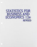 Statistics for Business and Economics, Revised, Loose-Leaf Version  12th 2015 9781305264335 Front Cover