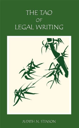 Tao of Legal Writing   2009 9781594606335 Front Cover