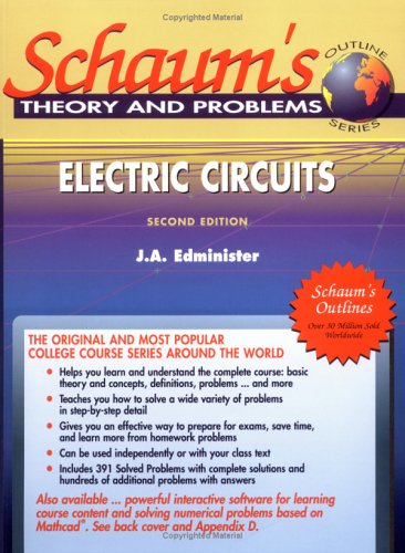 Schaum's Outline of Electric Circuits  2nd 1994 9780070212336 Front Cover