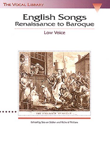 English Songs: Renaissance to Baroque The Vocal Library Low Voice N/A 9780793546336 Front Cover