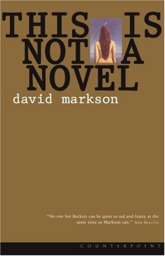 This Is Not a Novel   2001 9781582431338 Front Cover