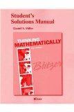 Student's Solutions Manual for Thinking Mathematically  6th 2015 9780321867339 Front Cover