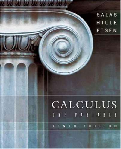 Calculus One Variable 10th 2007 (Revised) 9780470073339 Front Cover