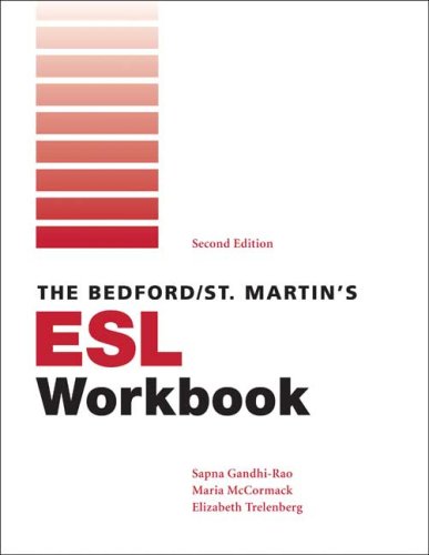 Bedford/St. Martin's ESL Workbook  2nd 2009 9780312540340 Front Cover