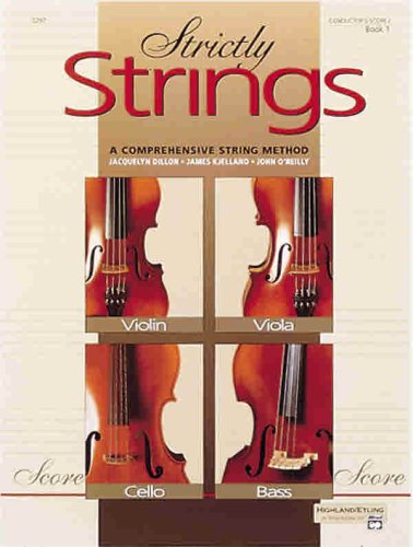 Strictly Strings, Bk 1 Conductor's Score, Comb Bound Book  1992 9780882845340 Front Cover