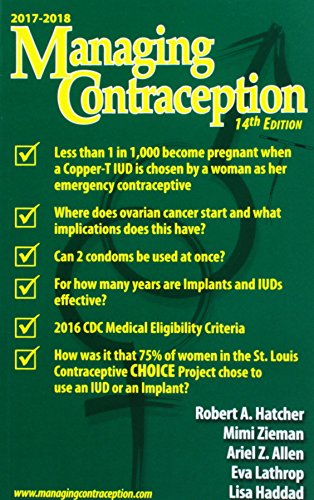 Managing Contraception 2017-2018   2017 9780692557341 Front Cover