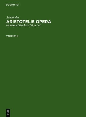 Aristotelis Opera   1960 9783110056341 Front Cover