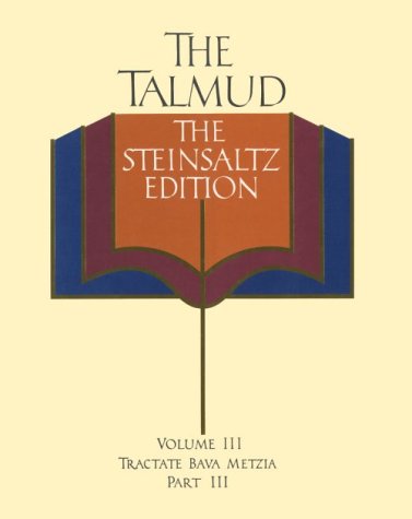Talmud Tractate Bava Metzia N/A 9780394582344 Front Cover