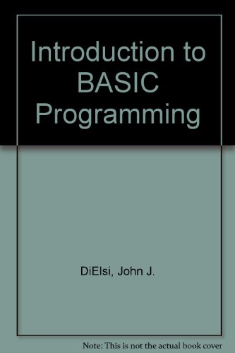 Introduction to BASIC Programming   1988 9780030027345 Front Cover
