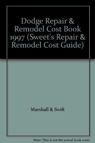 Dodge Repair and Remodel Cost Book 1997 1st 1996 9780079129345 Front Cover