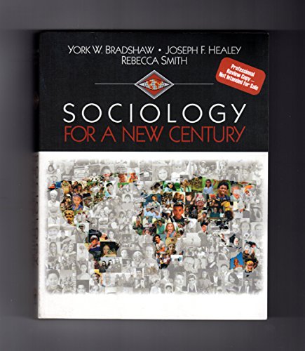SOCIOLOGY FOR A NEW CENTURY >E N/A 9780761987345 Front Cover
