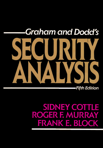 Security Analysis: Fifth Edition  5th 1988 (Revised) 9780070132351 Front Cover