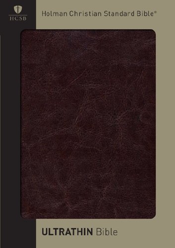 HCSB Ultrathin Reference Bible, Brown Simulated Leather   2012 9781433602351 Front Cover