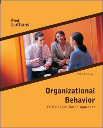 Organizational Behavior  12th 2011 9780073530352 Front Cover