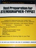 Test Preparation for Stenographer-Typist 5th 9780668055352 Front Cover