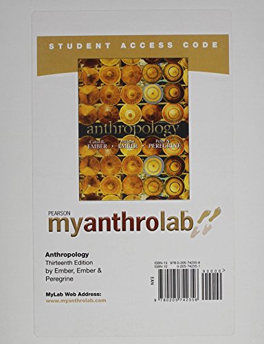 Anthropology  13th 2011 9780205742356 Front Cover