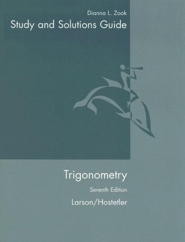Trigonometry  7th 2007 (Student Manual, Study Guide, etc.) 9780618643356 Front Cover