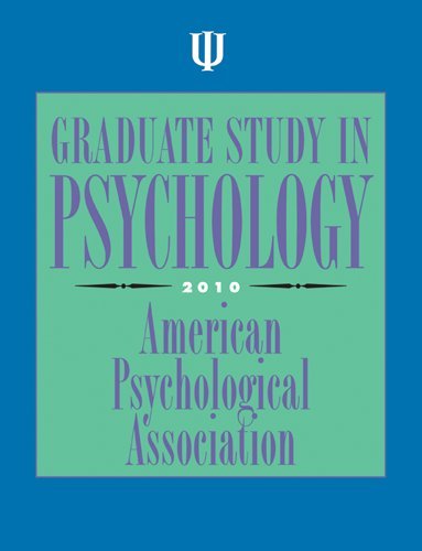 Graduate Study in Psychology  2009 9781433805356 Front Cover