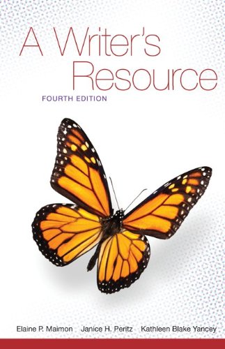 Writer's Resource  4th 2012 (Student Manual, Study Guide, etc.) 9780077397357 Front Cover