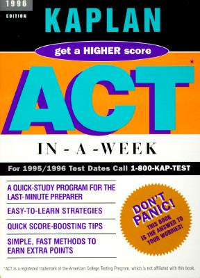 ACT in-a-Week Student Manual, Study Guide, etc.  9780385315357 Front Cover