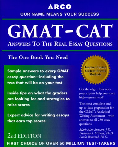 GMAT-CAT Answers to the Real Essay Questions  2nd 2000 9780028637358 Front Cover