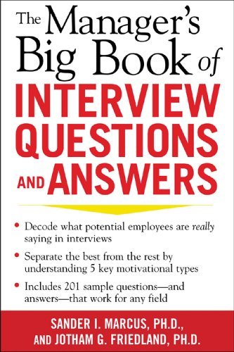 Manager's Big Book of Interview Questions and Answers   2005 9780071446358 Front Cover
