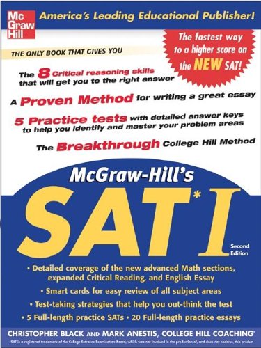 McGraw-Hills SAT 1 2nd 2006 9780071462358 Front Cover