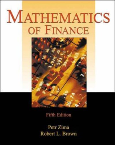 MATHEMATICS OF FINANCE >CANADI 5th 2001 9780070871359 Front Cover