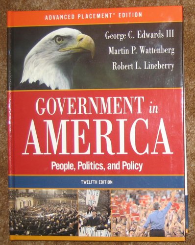Government in America : School Binding 12th 2006 9780321292360 Front Cover