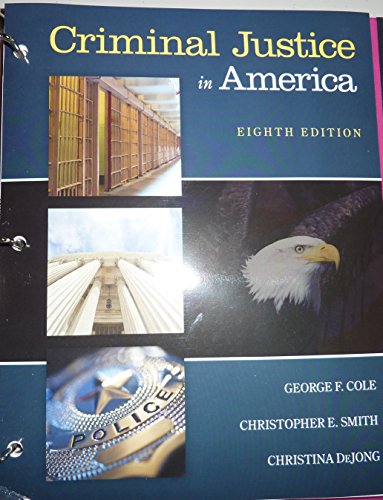 Criminal Justice in America  8th 9781305633360 Front Cover