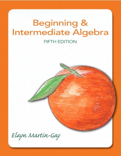 Beginning and Intermediate Algebra  5th 2013 9780321729361 Front Cover