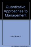 Quantitative Approaches to Management 5th 9780070374362 Front Cover