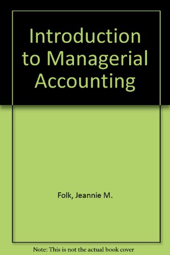 Introduction to Managerial Accounting 1st 2002 9780072466362 Front Cover