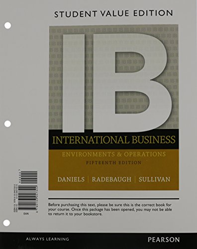 International Business  15th 2015 9780133792362 Front Cover