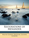 Restorations of Menander  N/A 9781172471362 Front Cover