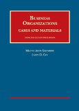 Business Organizations: Cases and Materials 11th 2014 9781609304362 Front Cover