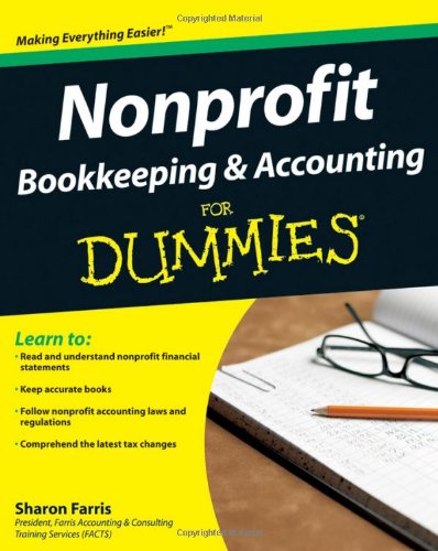 Nonprofit Bookkeeping and Accounting for Dummies   2009 9780470432365 Front Cover