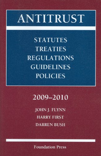 Antitrust Statutes, Treaties, Regulations, Guidelines and Policies, 2009-2010 Ed  2009 9781599416366 Front Cover