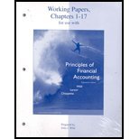 Working Papers (print) to accompany Principles of Financial Accounting (CH 1-17) 18th 2007 9780073266367 Front Cover