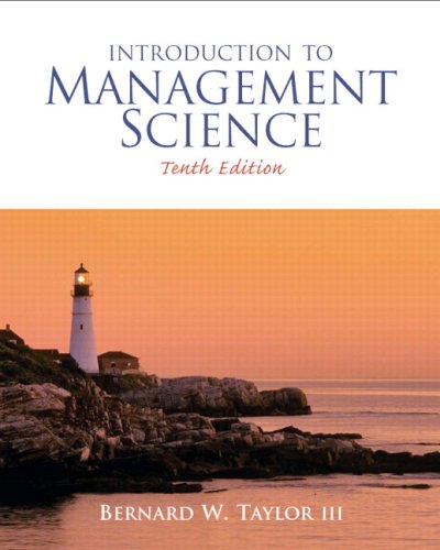 Introduction to Management Science  10th 2010 9780136064367 Front Cover