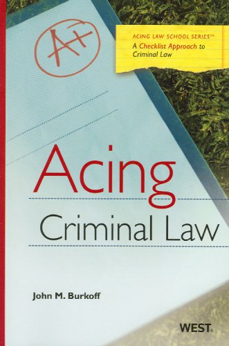 Acing Criminal Law  N/A 9780314190369 Front Cover
