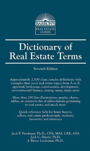 Dictionary of Real Estate Terms  7th 2008 (Revised) 9780764139369 Front Cover