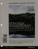 Strategic Management and Business Policy Globalization, Innovation and Sustainability, Student Value Edition 14th 2015 9780133740370 Front Cover