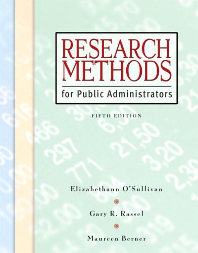 Research Methods for Public Administrators  5th 2008 9780321431370 Front Cover