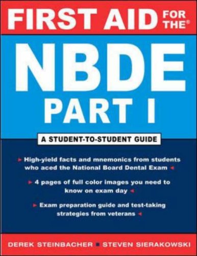 First Aid for the NBDE Part I   2007 9780071456371 Front Cover