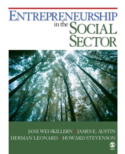Entrepreneurship in the Social Sector   2007 9781412951371 Front Cover