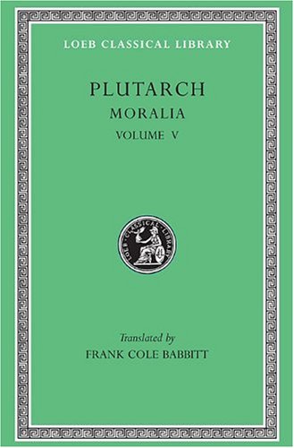 Plutarch: Moralia   1936 9780674993372 Front Cover
