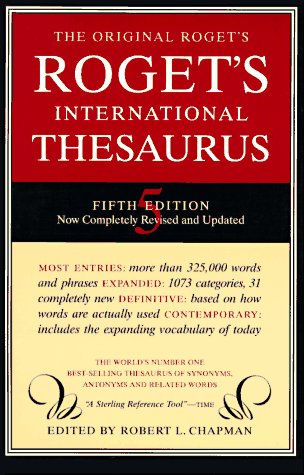 Roget International Thesaurus  5th 1992 9780062720375 Front Cover