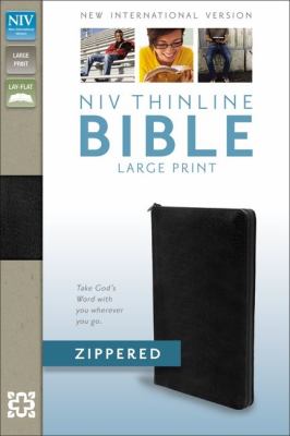 NIV Thinline Zippered Collection Bible  N/A 9780310421375 Front Cover