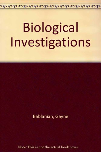 Biological Investigations  Revised  9780757503375 Front Cover